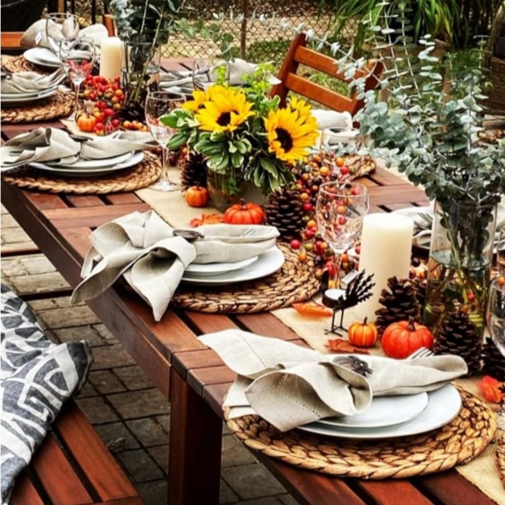Set of 10 Charger Placemats Rattan